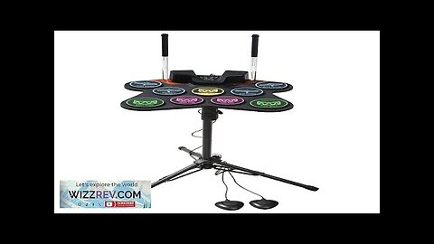 Electric Drum Set 9-Pad Stand Built-in Dual Speakers Light Up Sticks Review