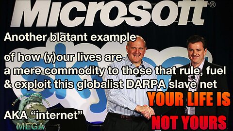 (2023 video) | Another blatant example of how (y)our lives are a mere commodity to those that rule, fuel and exploit this globalist DARPA slave net - AKA “internet” | Microsoft is shutting down Skype after a 21-year run