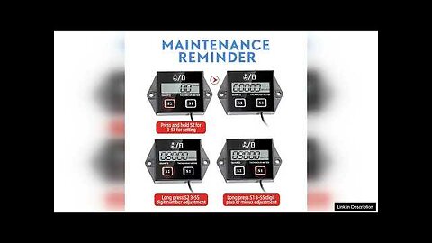 Digital Tachometer Engine Tach Hour Meter Tachometer Gauge Engine RPM LCD Display Review