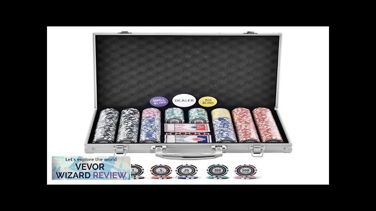 VEVOR Poker Chip Set 500-Piece Poker Set Complete Poker Playing Game Set Review