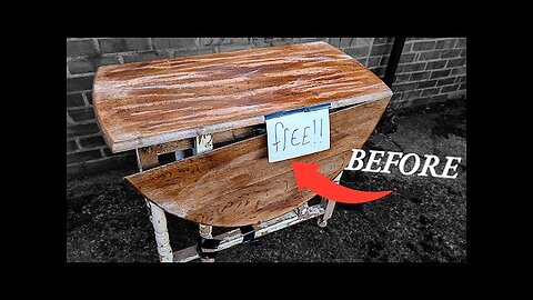 Drop leaf table Restoration - BEAUTIFUL grain Revealed