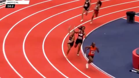 High school track runner gets attacked with a baton in the middle of a relay
