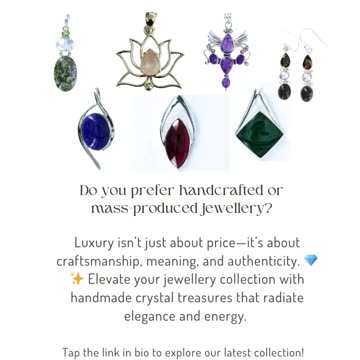 Handcrafted #crystaljewellery is more than an accessory; it’s a one-of-a-kind masterpiece 💯#crystals