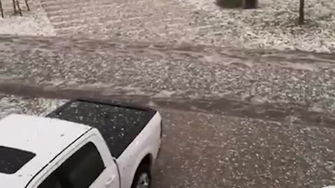 Hail storm in Mar del Plata, Buenos Aires