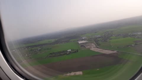 Plane taking off from Banja Luka International Airport