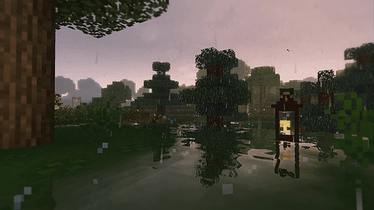 Minecraft Chill: Rain in the Block World