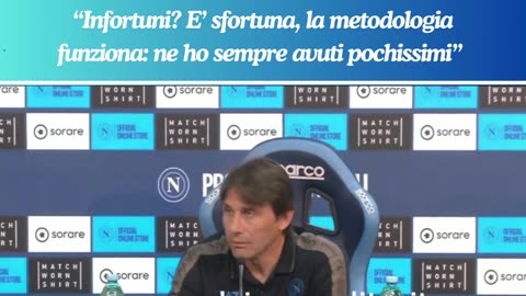 Conte: "Infortuni? E’ sfortuna, la metodologia funziona: ne ho sempre avuti pochissimi”