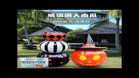 Big pumpkin props ornament simulation Halloween decorations theme park outdoor landscape Review