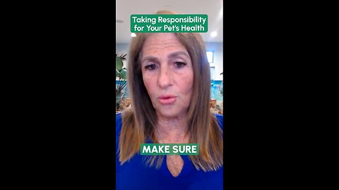 Taking Responsibility for Your Pet's Health