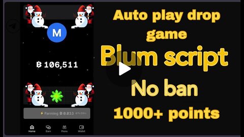 Blum AutoClicker Christmas update | 1000+ Points per Game
