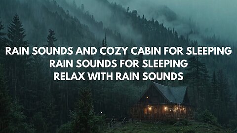 Rain Sounds Cozy Cabin for Sleeping 3 hours – Fall Asleep, Relax, Meditate with Rain Sounds