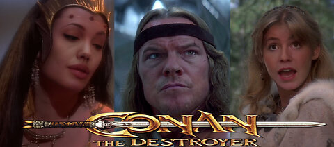 Alan Ritchson, Elisabeth Shue & Angelina Jolie in "Conan The Destroyer" | Deepfake