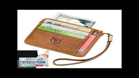 BULLCAPTAIN Men's Genuine Leather Wallet Business Credit Card Holder Mini RFID Protection Review