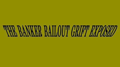 Before The USAID Grift Scandal There Was The 2009 Banker Bailout Scam