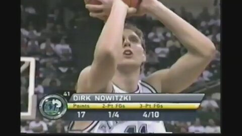 Dirk Nowitzki 19 Points Vs. Raptors, 2000-01.