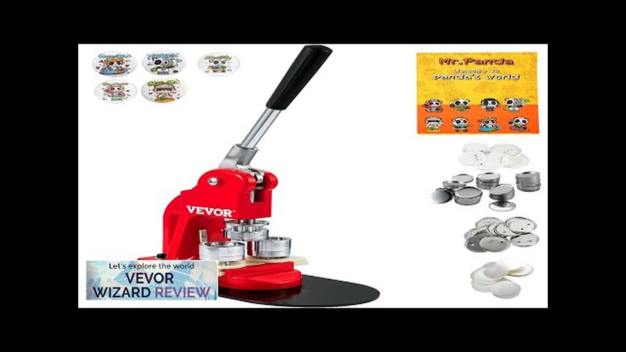 VEVOR Button Maker Machine Badge Pin Machine 1" 25 MM 500 Free Review