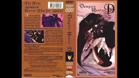 Vampire Hunter D 1985 (English Dub) VHS