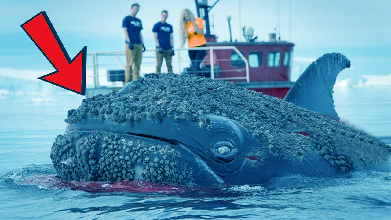 Animals injured by barnacles and parasites successfully rescued by a rescue team.