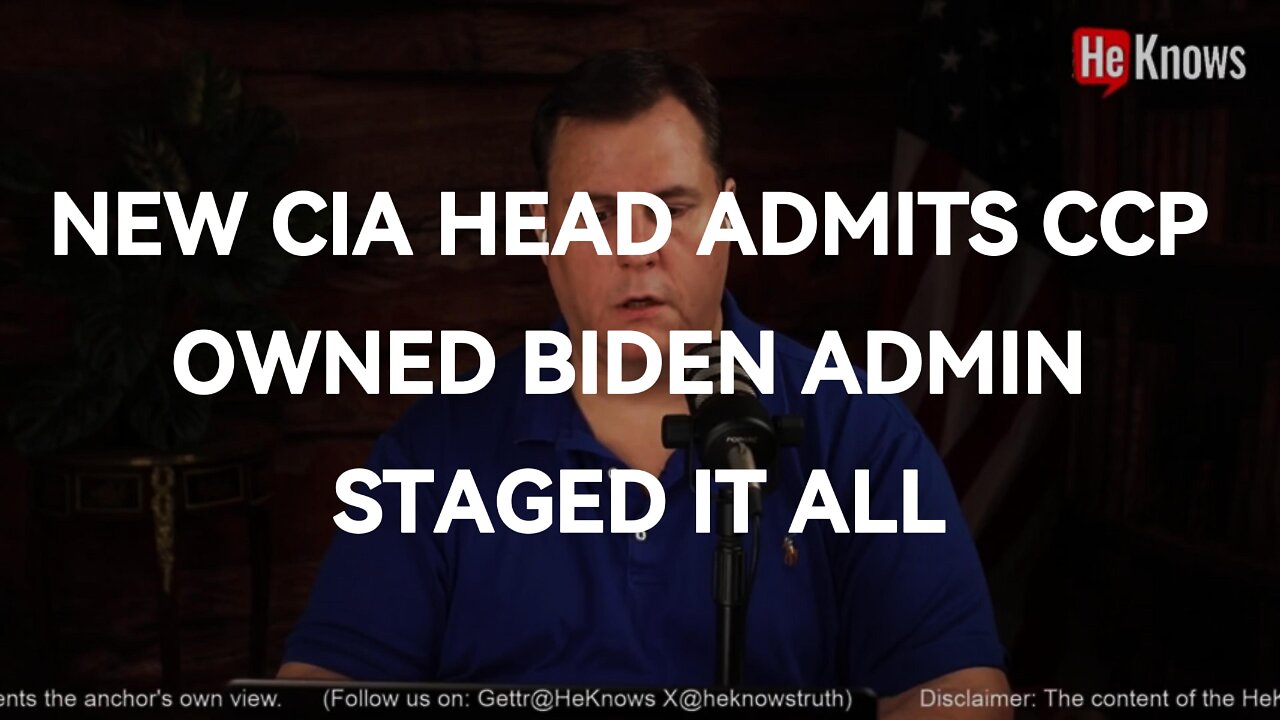 New CIA Head admits CCP owned Biden admin staged it all