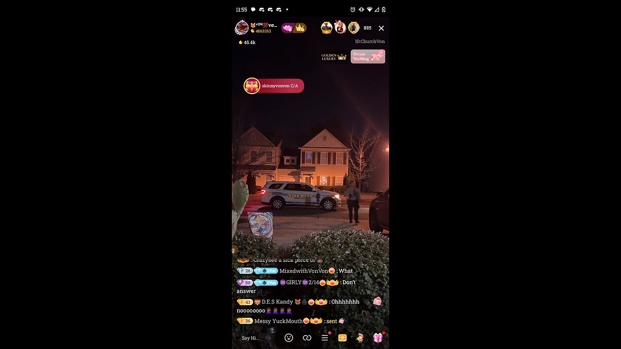 Police called to Von house