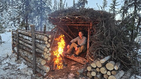 "Surviving the Arctic: 3 Days of Solo Bushcraft Camping & Blacksmithing in the Wild"