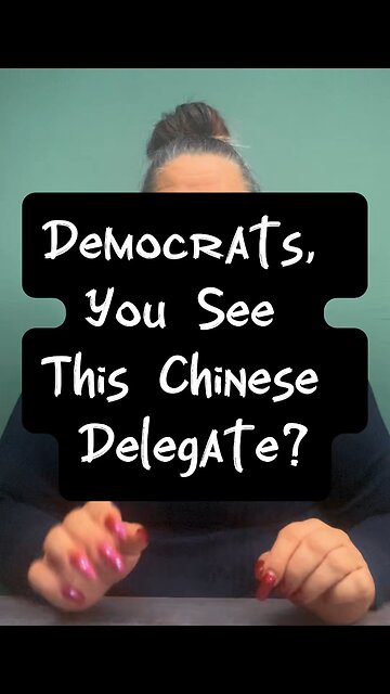 Democrats, You See This Chinese Delegate? 😁 #truth #real #talk #government #delegates