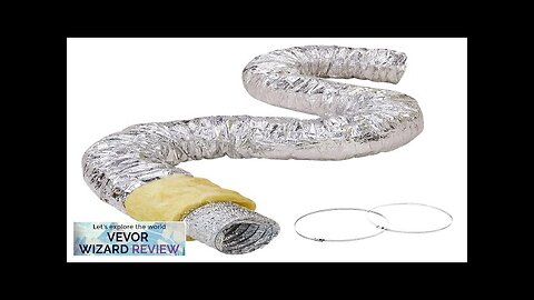 VEVOR Dryer Vent Hose 6'' Insulated Flexible Duct 25FT Long with 2 Review