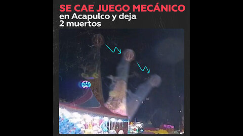 Colapsa un juego mecánico en una feria en Acapulco