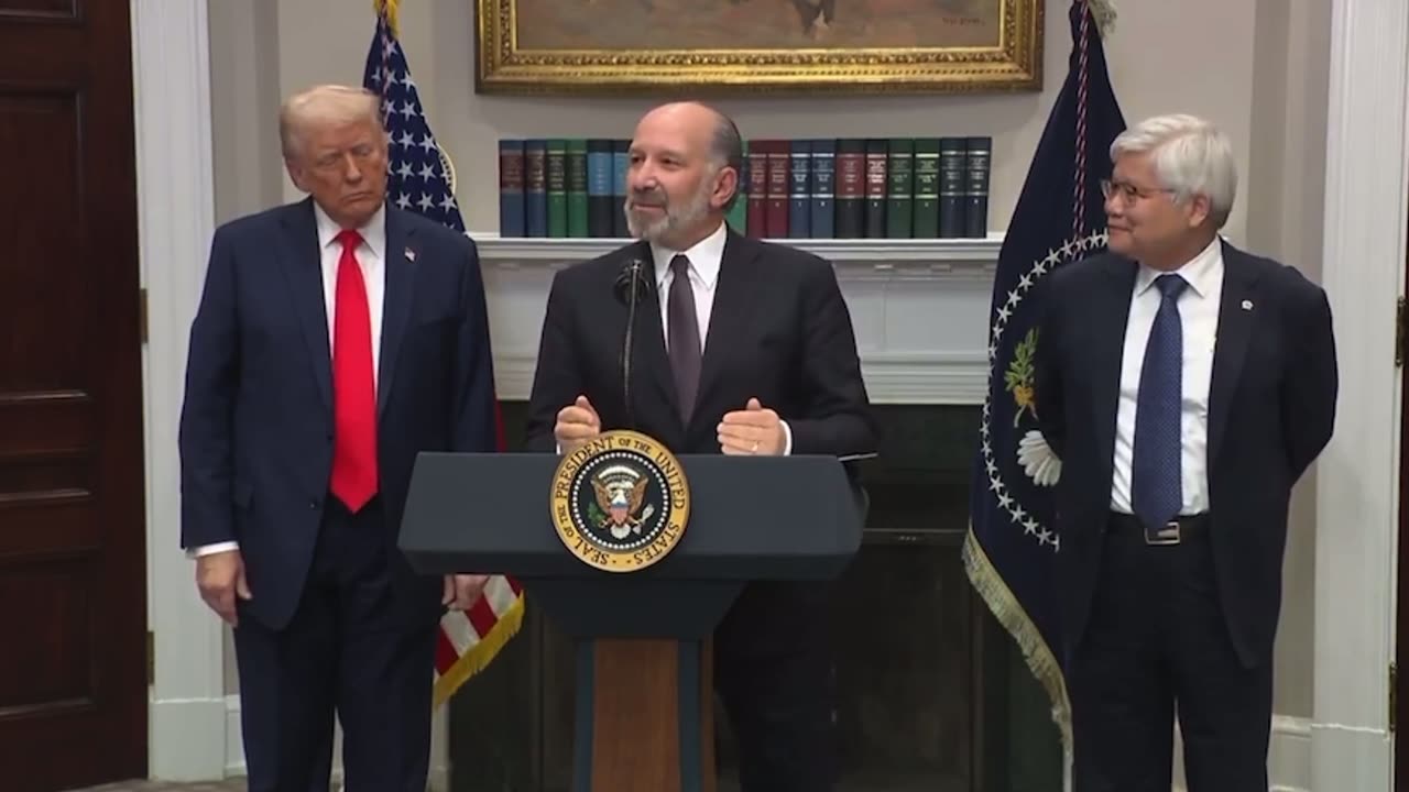 Howard Lutnick speaks during Historic TSMC Investment Secured Under President Trump