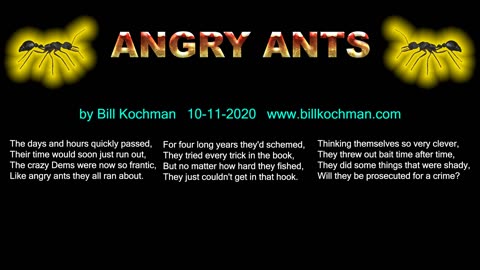 ANGRY ANTS -- an original song by Bill Kochman.