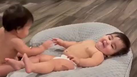 Twin Babies Fun Play