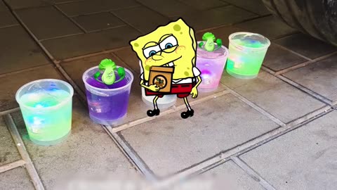 NO GOD!!😱 PLEASE NO! SPONGEBOB VS CUP CRUSHING CRUNCHY & SOFT THINGS!💥 #funny #weird #viral