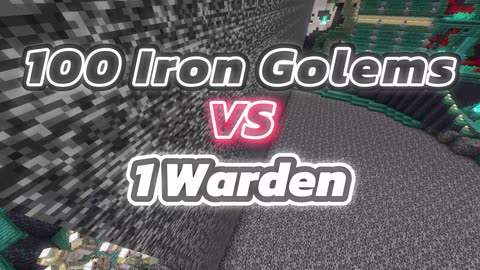 ARENA BATTLE - 100 Iron Golems VS 1 Warden | Minecraft |