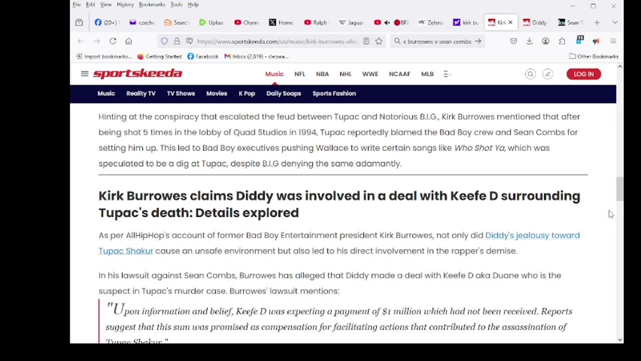 Kirk Burrowes alleges Diddy's “unchecked jealousy” against Tupac Shakur that led to rapper's death