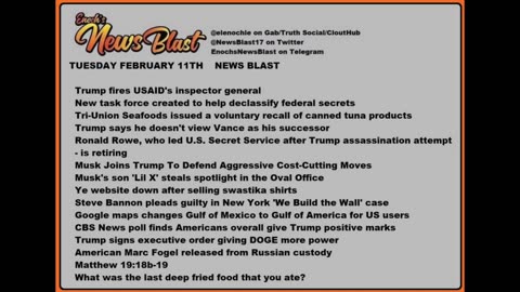 Tuesday, February 11, 2025 News Blast