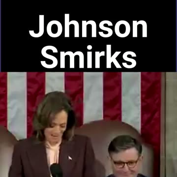 Mike Johnson smirks as Vice President Kamala Harris certifies Trump Win