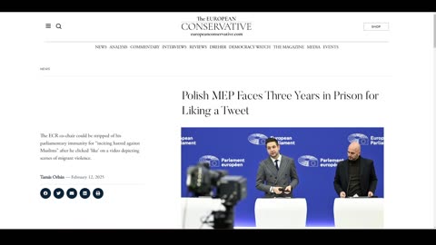 Three years in PRISON for liking a tweet? the EU is going mad, but there is hope!