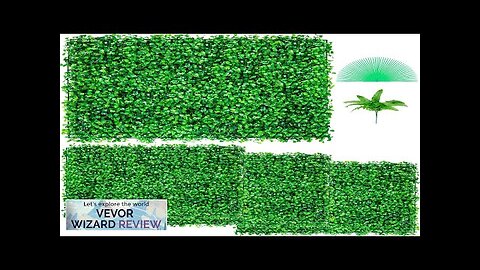 VEVOR Artificial Boxwood Panel UV 4pcs Boxwood Hedge Wall Panels Artificial Grass Review