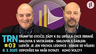 TRN 3: Trump s Putinem a Ursula v akci! Macronův deštník. Církev nad zákon? Otázky/Odpovědi.