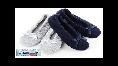 Isotoner Women's 2 Pack Mictroterry Ballerina Slipper with a Satin Bow Review