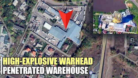 Huge warehouse on Zatishye towards Kharkov blown up