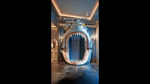 These giant shark showers look absolutely awesome! 🦈🦈 #sharks #bathroommakeover #interiordesign