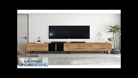 Modern TV Stand for 80 Inch3 Cabinets & Open ShelvesTV Console Table Review