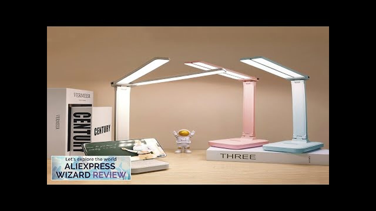 LED Desk Lamp 3 Levels Dimmable Touch Night Light USB Rechargeable Eye Review