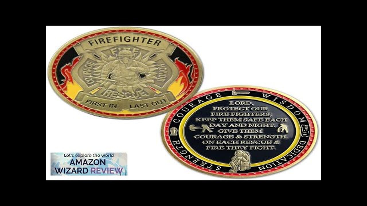 Firefighters Prayer Challenge Coin Fireman Rescue Department-First in Last Out Review