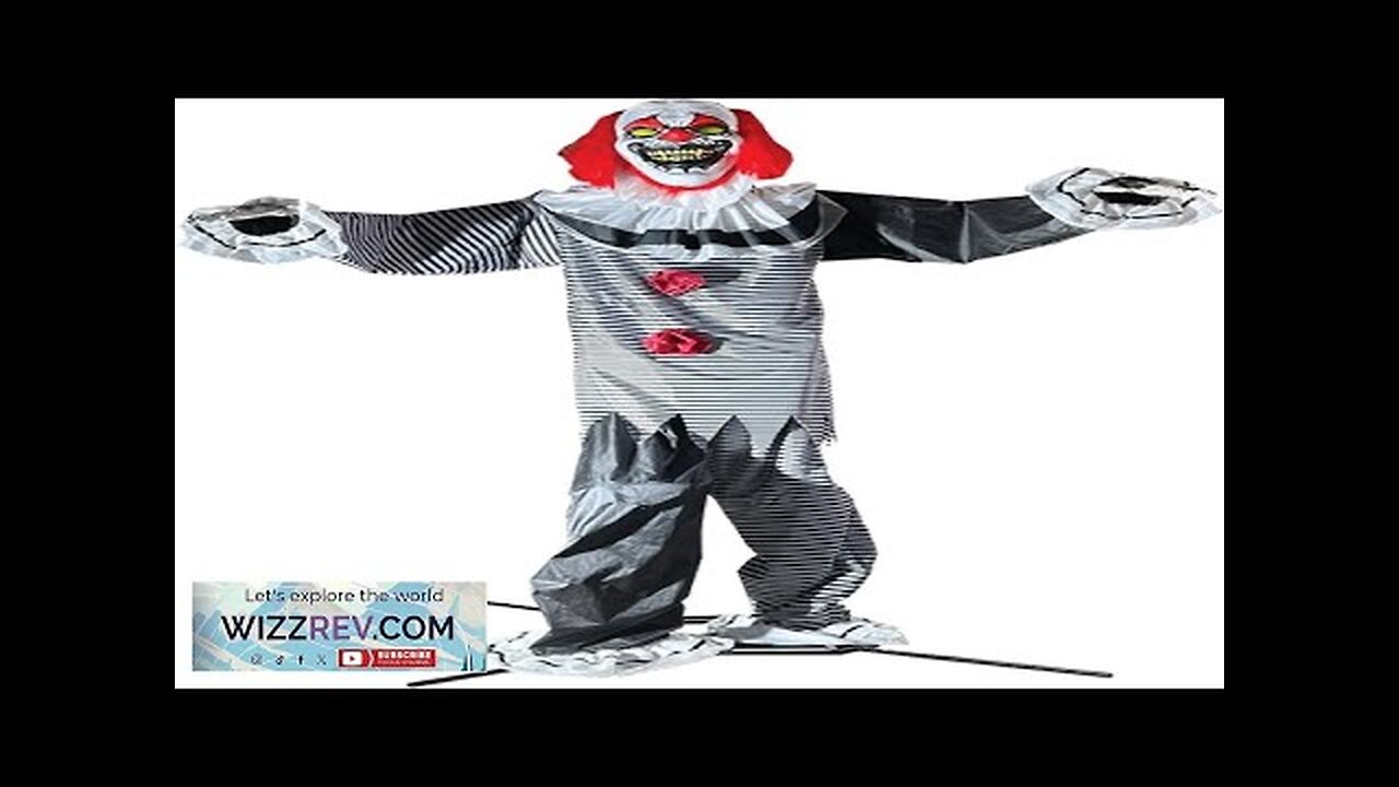 Haunted Hill Farm 15-ft. Animatronic Scary Talking Clown with Touch Activated Lights Review