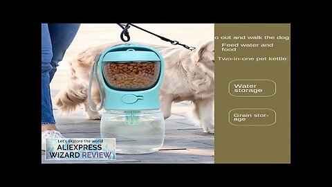 Portable Dog Cat Water Bottle with Storage Food and Water Container Review