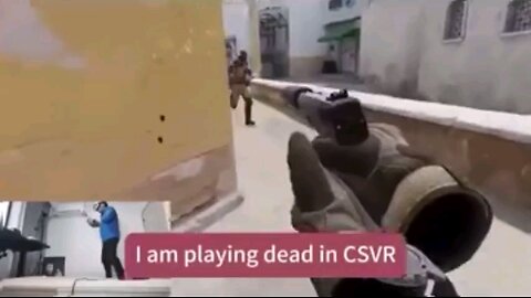 Playing dead in a VR game