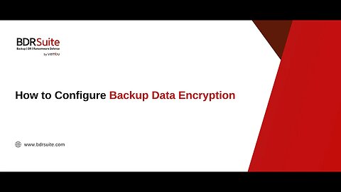 How to configure Backup Data Encryption