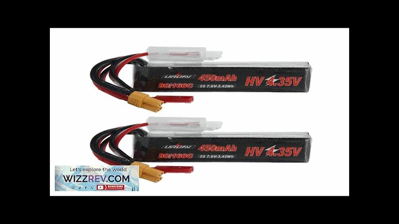 URUAV Power 7.6V 450mAh 80C/160C 2S HV LiPo Battery XT30 Plug Review